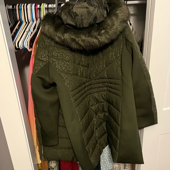 Emerald Green Leopard Michael Kors Winter Coat - Picture 4 of 4